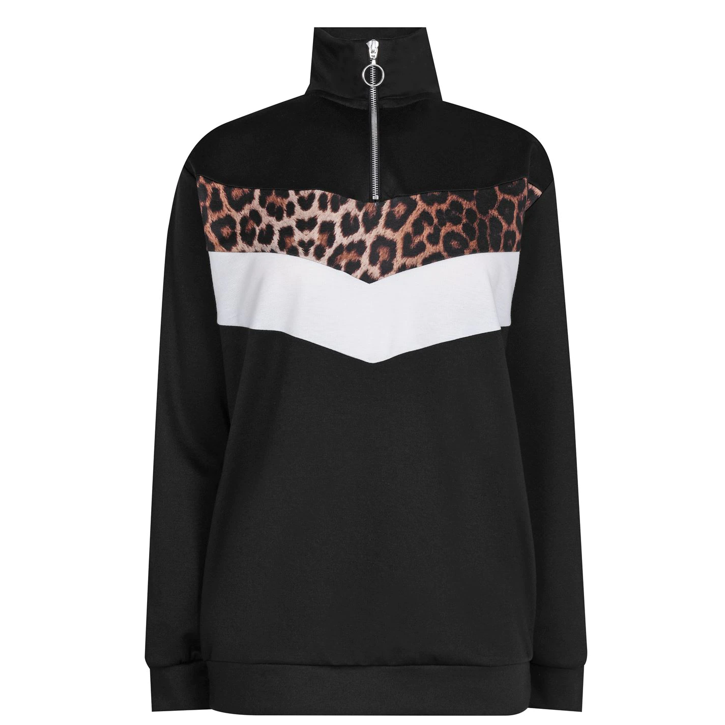 Linea Colour Block Zip Tracksuit Co Ord Set With Animal Print - Image 6