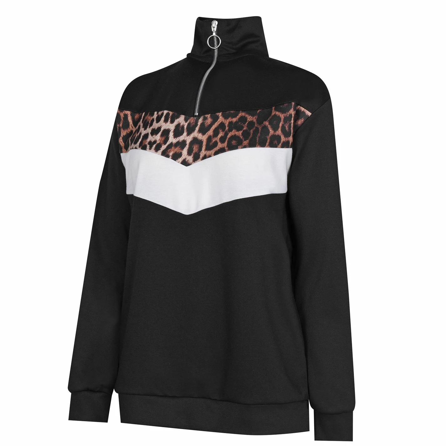 Linea Colour Block Zip Tracksuit Co Ord Set With Animal Print - Image 7