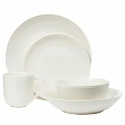 Linea Linea Aspen Fine China 4 Cereal Bowls