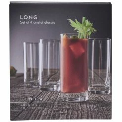 Linea Linea Cocktial Collection Long Glasses Set of 4