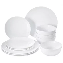 Linea Linea Stowe Porcelain 12 Piece Coupe Dining Set