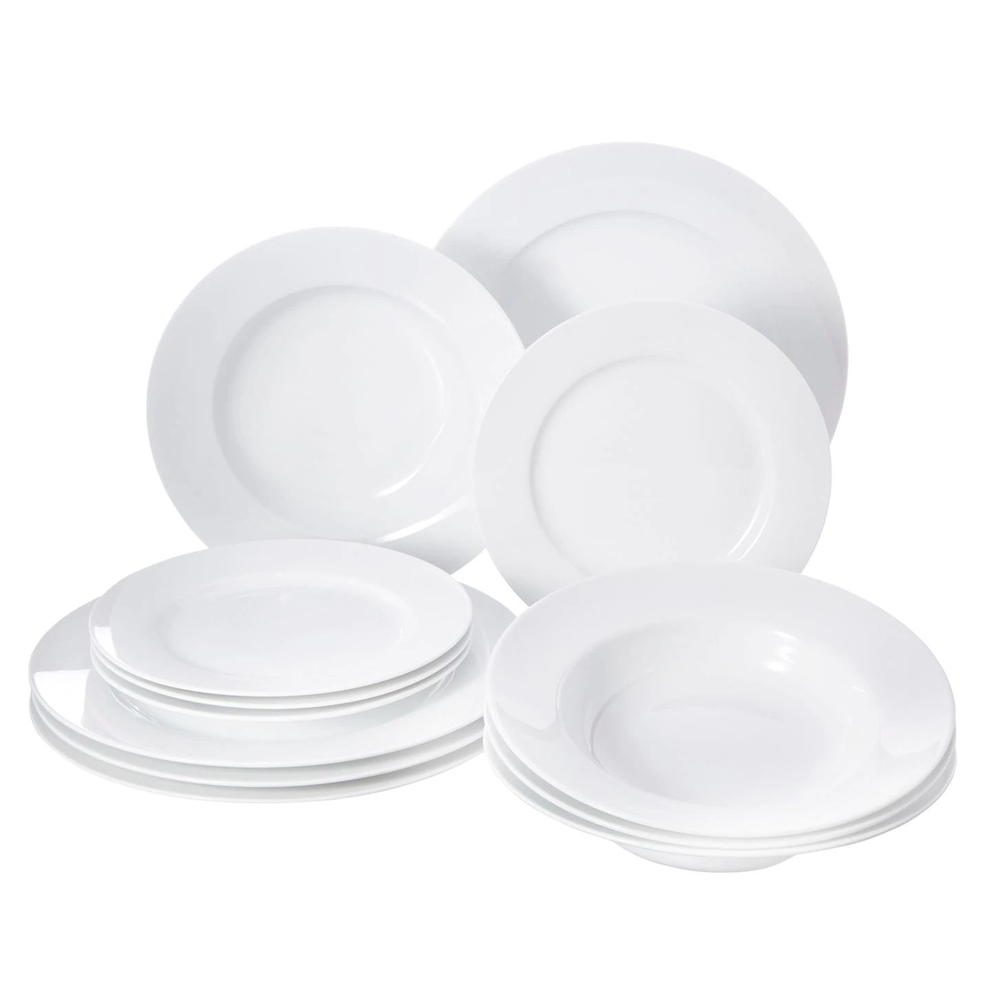 Linea Linea Stowe Porcelain 12 Piece Rim Dining Set