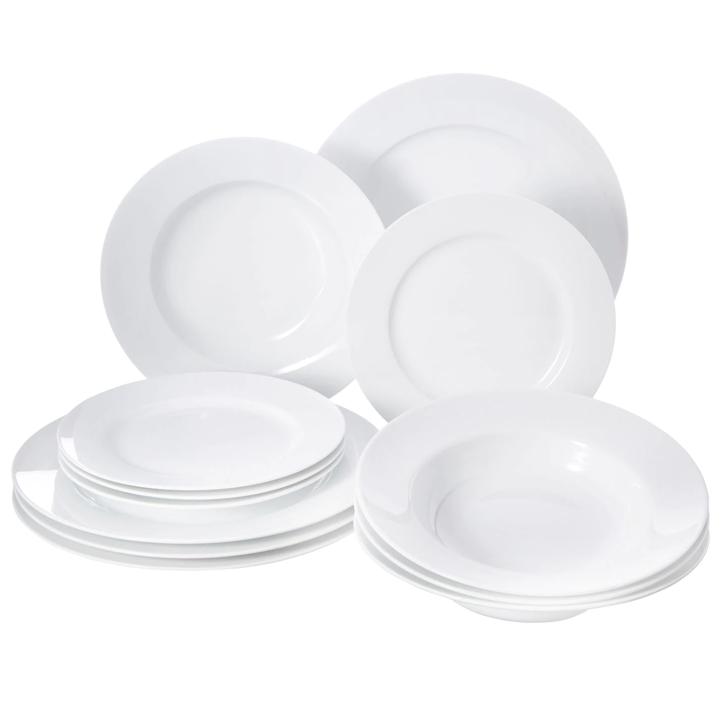 Linea Linea Stowe Porcelain 12 Piece Rim Dining Set - Image 2