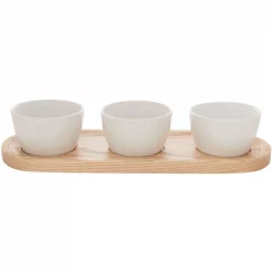 Linea Easy Entertaining Ash & Ceramic Dipping Dishes
